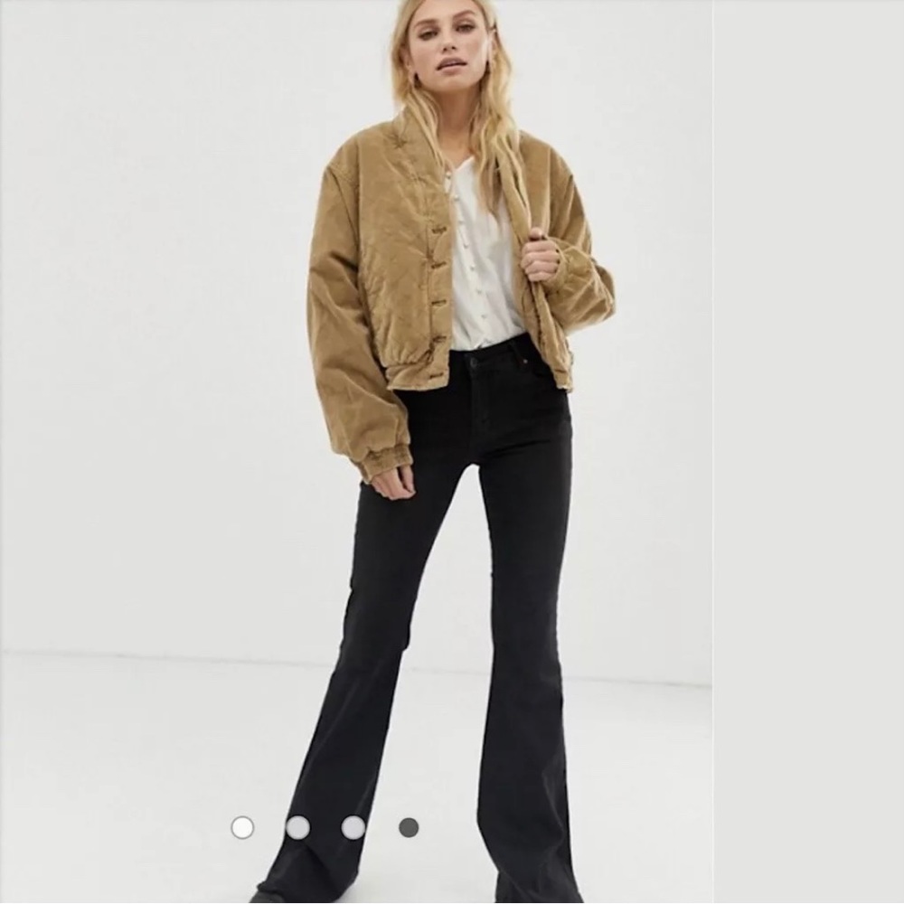 Free People Main Squeeze Quilted Jacket Gold Tan - Picture 5 of 6